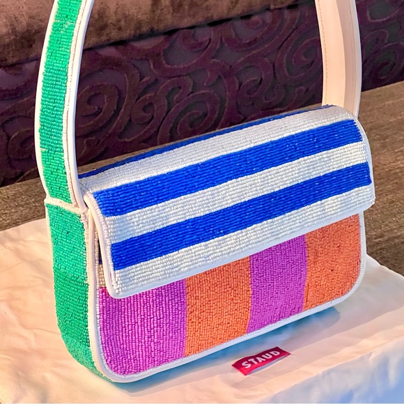 STAUD Handbags - 🌺🎉HP🎉🌺 NWOT Staud Tommy Bag Multi Rugby Stripe *RARE FIND